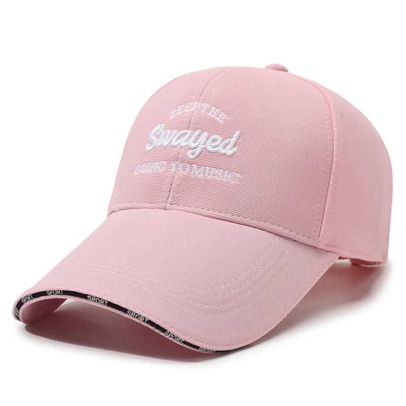 Outdoor Unisex Sun Protection Baseball Cap Embroidered Letter Small Face Flattering Wide Brim Hat Casual Fashion Style