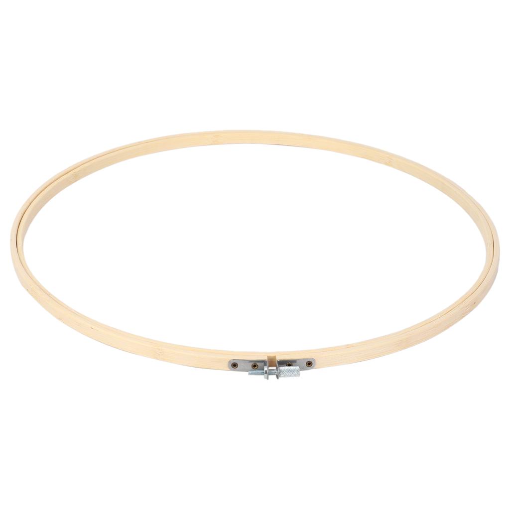 A84E-3 Pieces 14 Inch Embroidery Hoops Wooden Round Adjustable Bamboo Circle Cross Stitch Hoop Ring For Art Craft Handy Sewing