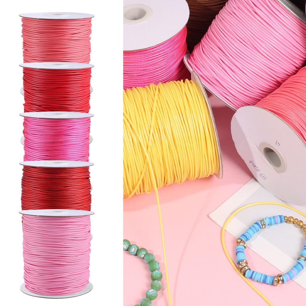 0,5mm-3mm Wachsfaden mehrfarbige Halskettenseil Wachsseil handgefertigt DIY Armband Materialseil