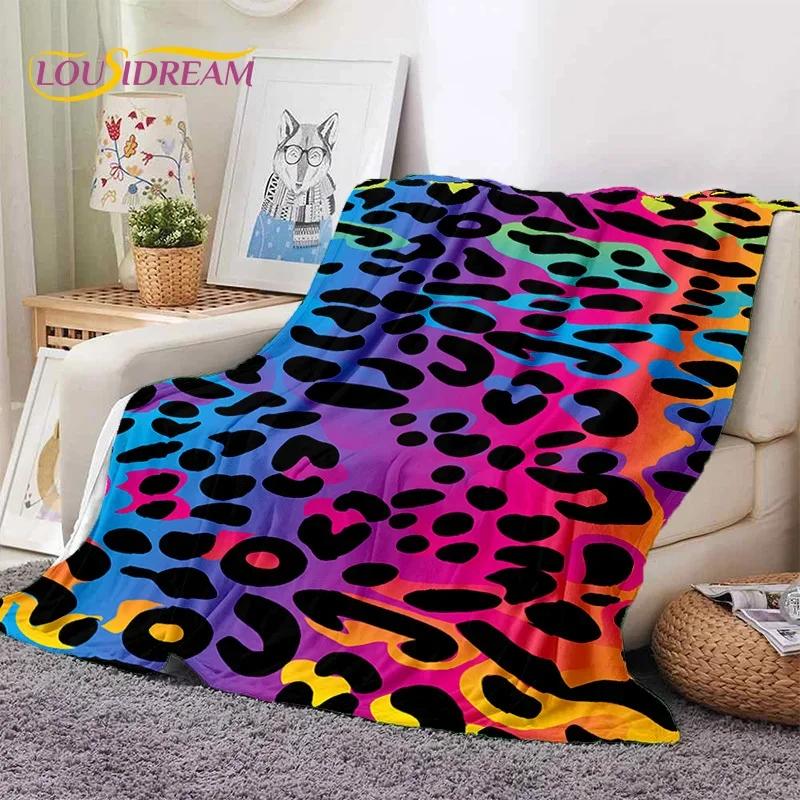 3D Colorful Zebra Stripe Leopard Tiger Soft Flannel Blanket for Bed Bedroom Sofa Picnic,Throw Blanket for Cover Outdoor Nap Gift