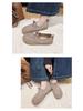 Vintage Style Slip-On Flat Shoes - Women's Versatile Autumn/Winter Grandma Shoes