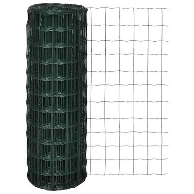 Vidaxl Euro Fencing, Steel, 25 X 1.2 M, Green