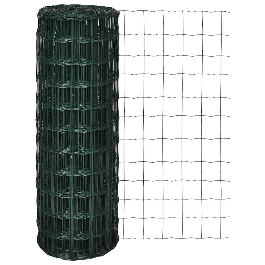 Vidaxl Euro Fencing, Steel, 25 X 1.2 M, Green