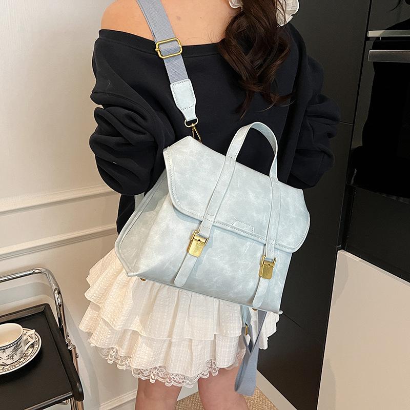 College style British backpack bag women's new large-capacity briefcase simple back bag travel bag
