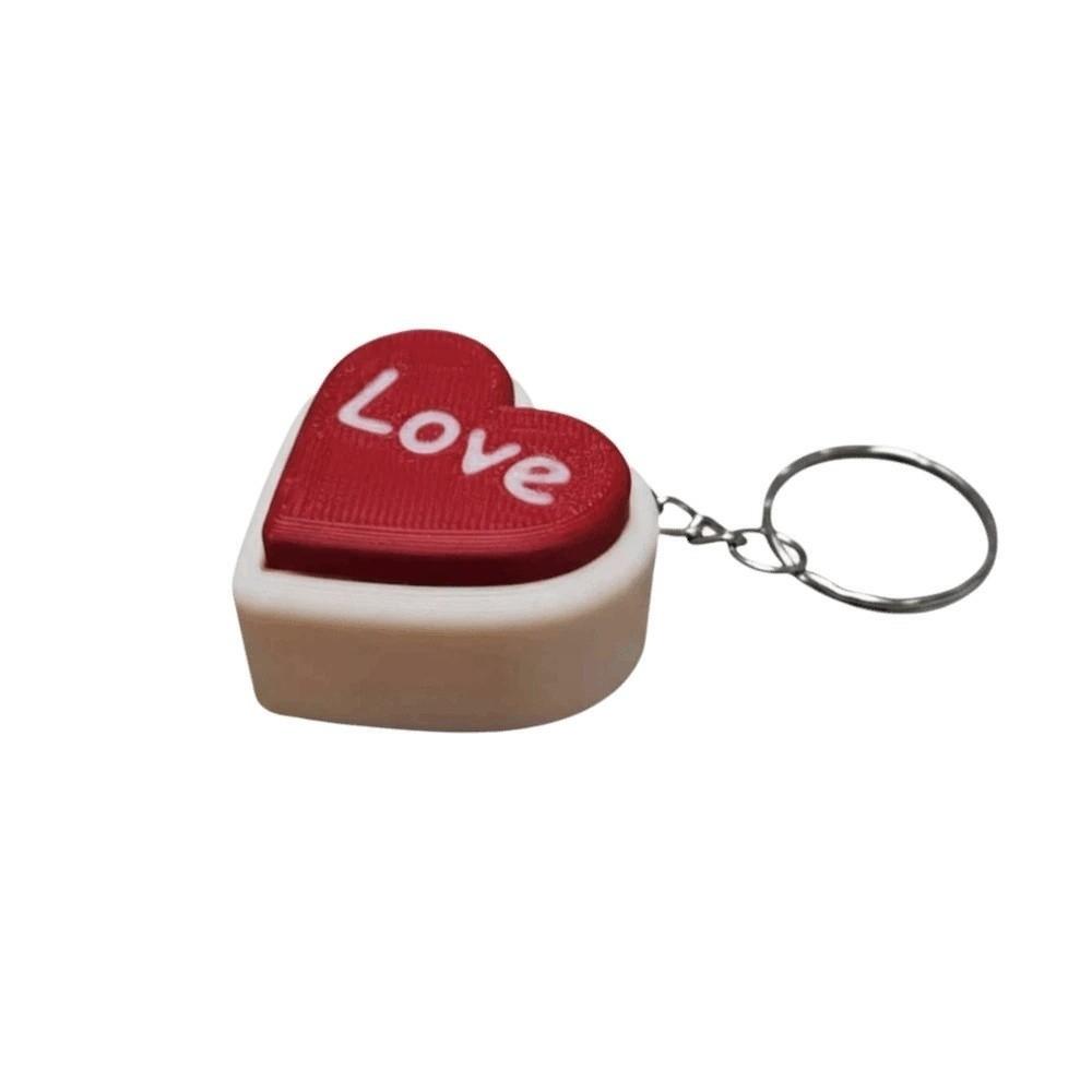 3D Printed Foods Clicker Key Chain Cat Paw Pendant Cartoon Tortoise Sensory Clicker Simulation Cake Love Heart