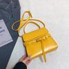 Mini Structured Crossbody Bag with Top Handle and Belt Detail Elegant Women's Shoulder Bag for Daily Use and Fashion Outings