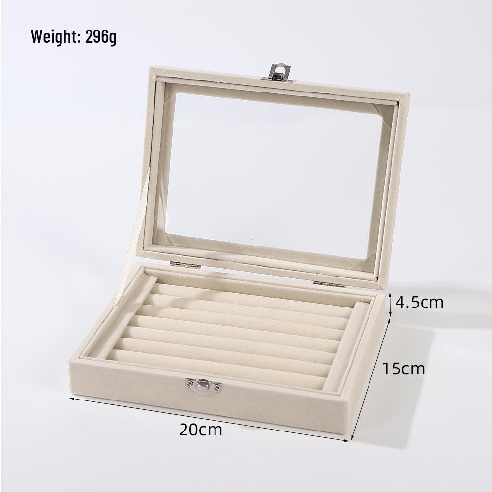 

Однослойная фланелевая акриловая шкатулка для колец и сережек 20.1*15*4.5 cm