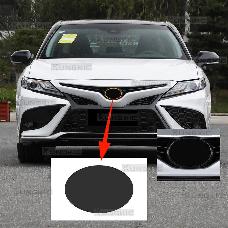 for Toyota Camry SE XSE 2018-2024 Car Front on Emblem Pre Cut Dark Smoked TPU PPF Protection Film Anti-scratch Exterior 8.5mil