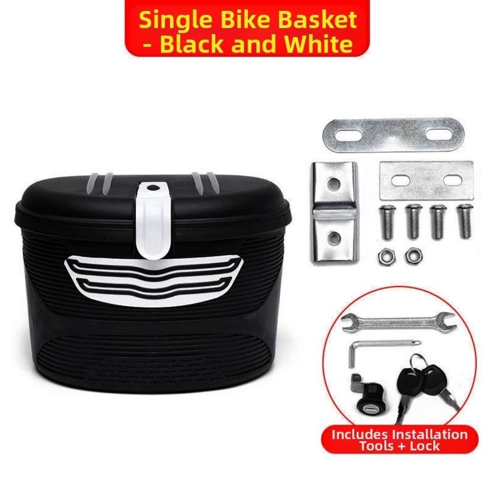 Plastic Electric Scooter Basket Large Capacity Anti-theft Baskets Replacement 1