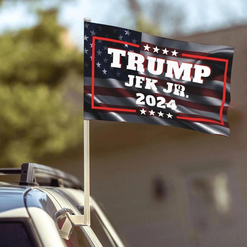 Flagi samochodowe spersonalizowane dwustronne klipsy do okien na zewnątrz procesja flaga podróżna do samochodu ciężarowego okno samochodowe 12 x 18 cali