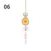 1 Pcs Crystal Prism Ball with Agate Slices Window Prisms Suncatcher Clear Wind Chimes Hanging Ornaments