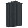 Vidaxl Garden Shed, Anthracite, 116X45X175 Cm, Galvanized Steel