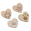 50 Piece Heart Shape Engraving Wooden Christmas Party Ornament Gift Tags Label Embellishments