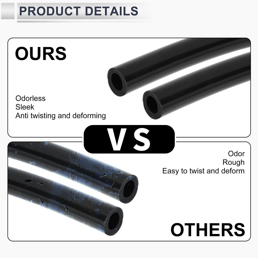 RATCHROLL 1PC Universal Silicone Vacuum Tube Hose High Temperature 6.6FT 1/2" 12mm ID 3.0mm