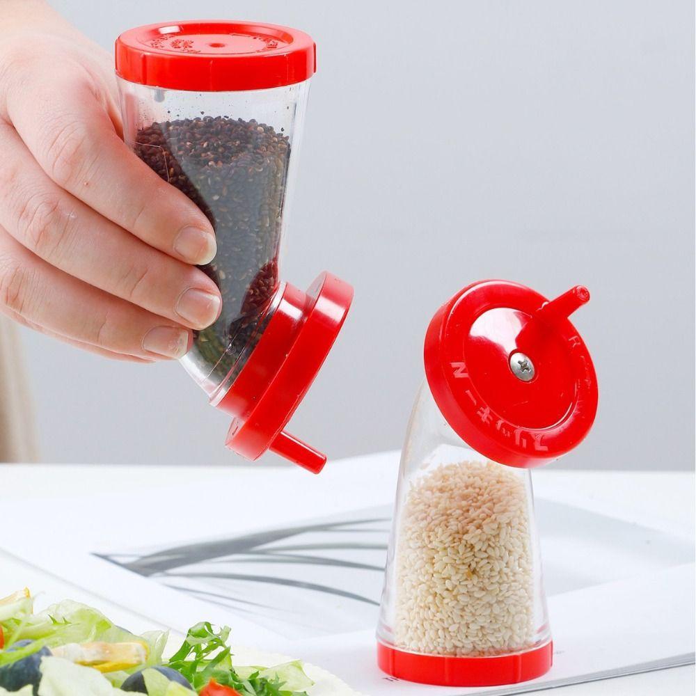 Durable Hand-Rotated Sesame Seed Grinder Plastic Multifunctional Spice Container Grinder Home Kitchen Tool