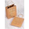 Gift Bags Medium Size - Gold Foil"thanks For Celebrating With Us" Brown Paper
