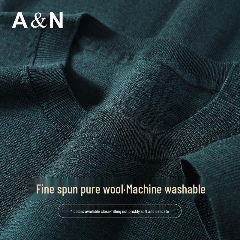 

Antonio Men s Fine Ribbed Merino Wool Crew Neck Sweater M