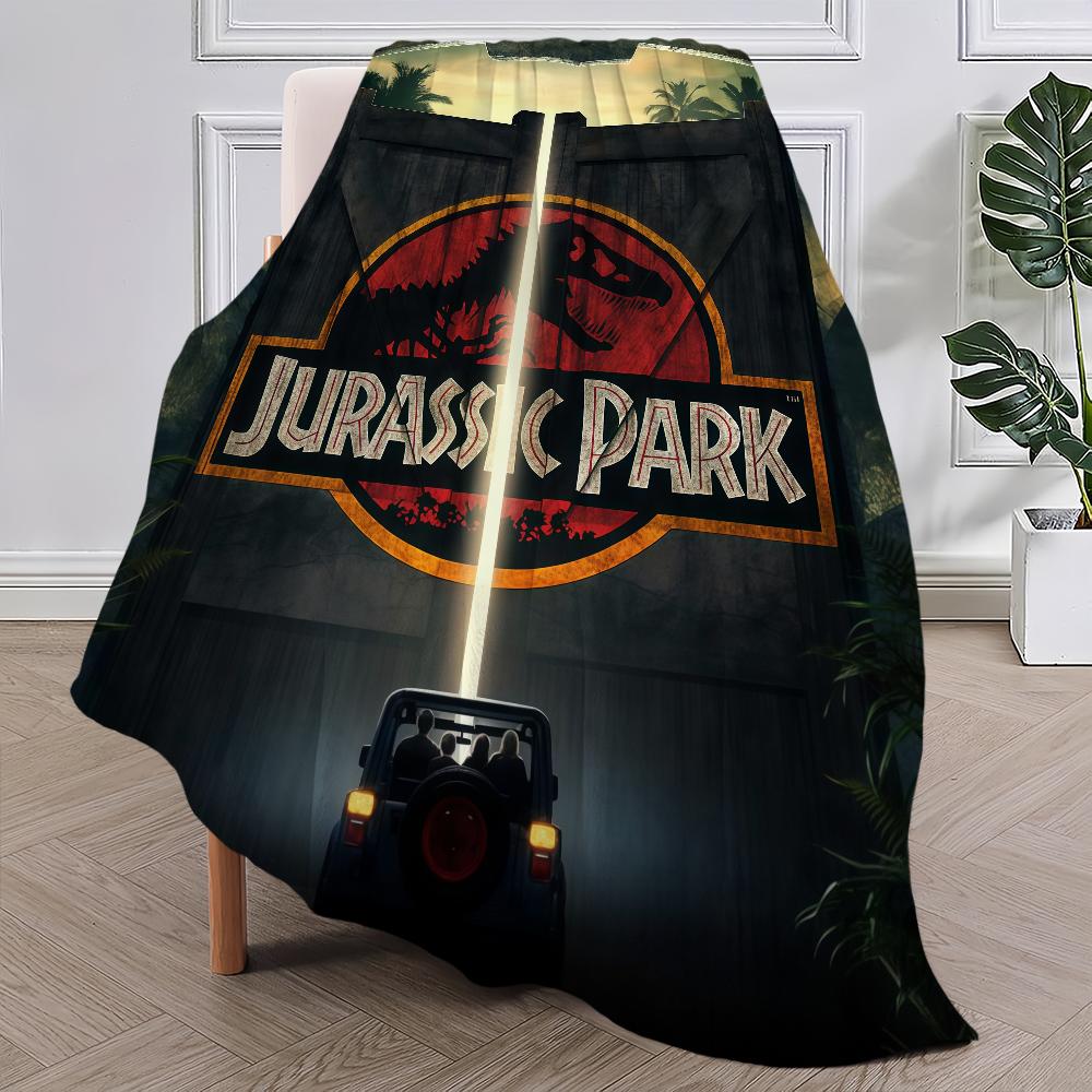 Classic Movies J-Jurassic P-Park Blanket Blanket for Couch Sofa Travel Home Picni Flannel Blanket birthday gift Warm Comfortable