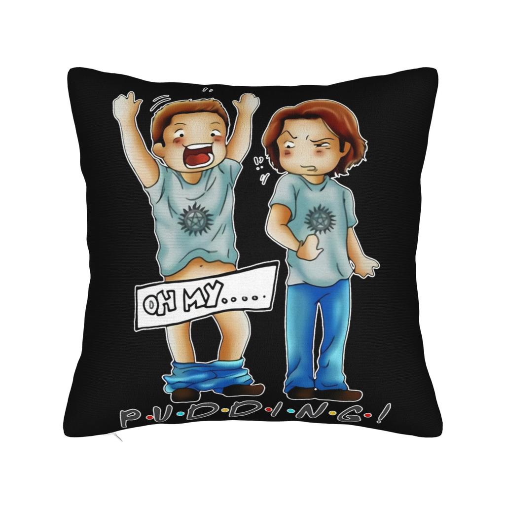 Supernatural Dean Kuddfodral Tryck Polyester Kuddfodral Dekorationer Kuddfodral Hem Fyrkantig 18"