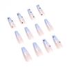 Artificial Nails Long Ballet Nails Wearable Nail Art Blue Sky Pure Desire Ai'x Gradient Color False Nails