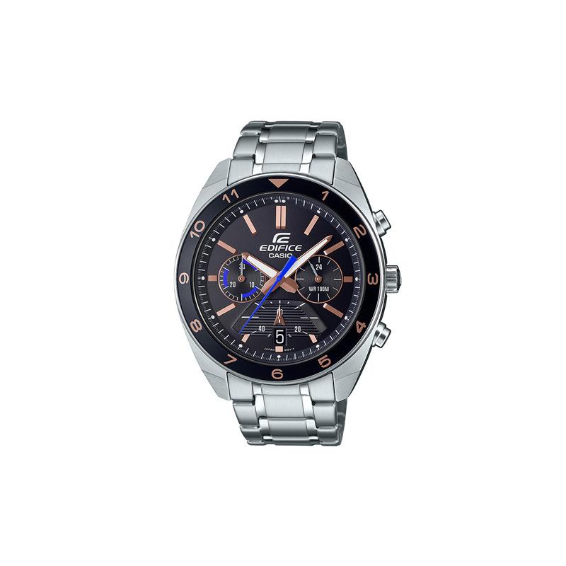 

Casio EDIFICE series young business fashion waterproof quartz movement stainless steel strap Japanese and Korean watch men s watch EFV-590D-1AVUPFD чорний