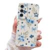 Blaubeer-Schleifen Blumiges Case Für Samsung S26 S25 S24 Ultra S23 S22 S21 FE A15 A16 A17 A26 A35 A36 A37 A54 A55 A56 A57 5G Lederstruktur Abdeckung
