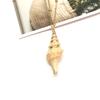 Natural Gold-Plated Conch Pendant Necklace - Colorful Shell & Clavicle Design