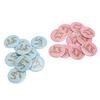 3packs Gender Reveal Button Pin Metal Material Blue Pink English Pattern Attractive Decorative