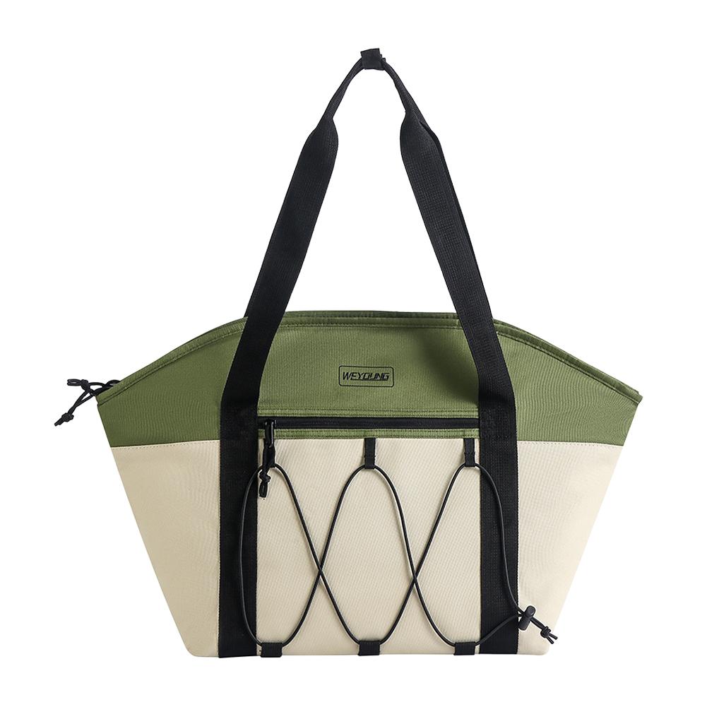 Insulated Cooler Bag Large Capacity Portable Insulation Bag Leakproof Insulated Food Handbag for Supermarket Shopping