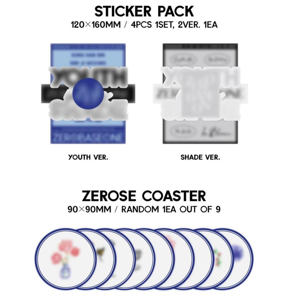 Zero Base One Album Jebe One ZB1 Youth In the Shade [2 Types In 1 Set]