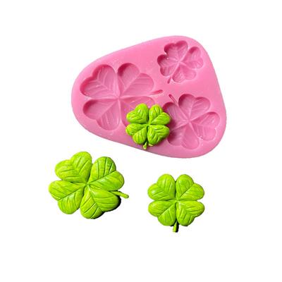 Clover Lucky Grass Silicone Sugar Turning Mold Cake Chocolate Decoration Manual Soap Aromatherapy Gypsum Mold