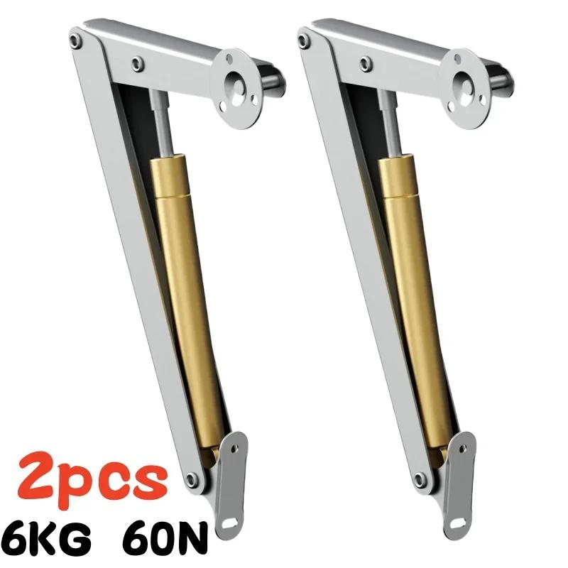 

2Pcs Heavy Duty Gas Struts,60N-200N Soft Close Lid Support Hinges,Lid Stay,Gas Shocks Springs, Auto Slow Lowering Lid Lifters