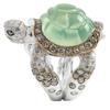 Classic Fashion Cute Turtle Rings Crawl Animal Green Turtle Shell Rhinestone Rings For Women Girl Glamour