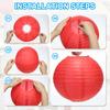 3 Pack Round Paper Lanterns Decorative Hanging Lanterns Lamp Party Decorations for Birthday Wedding Bridal Shower Home Decor