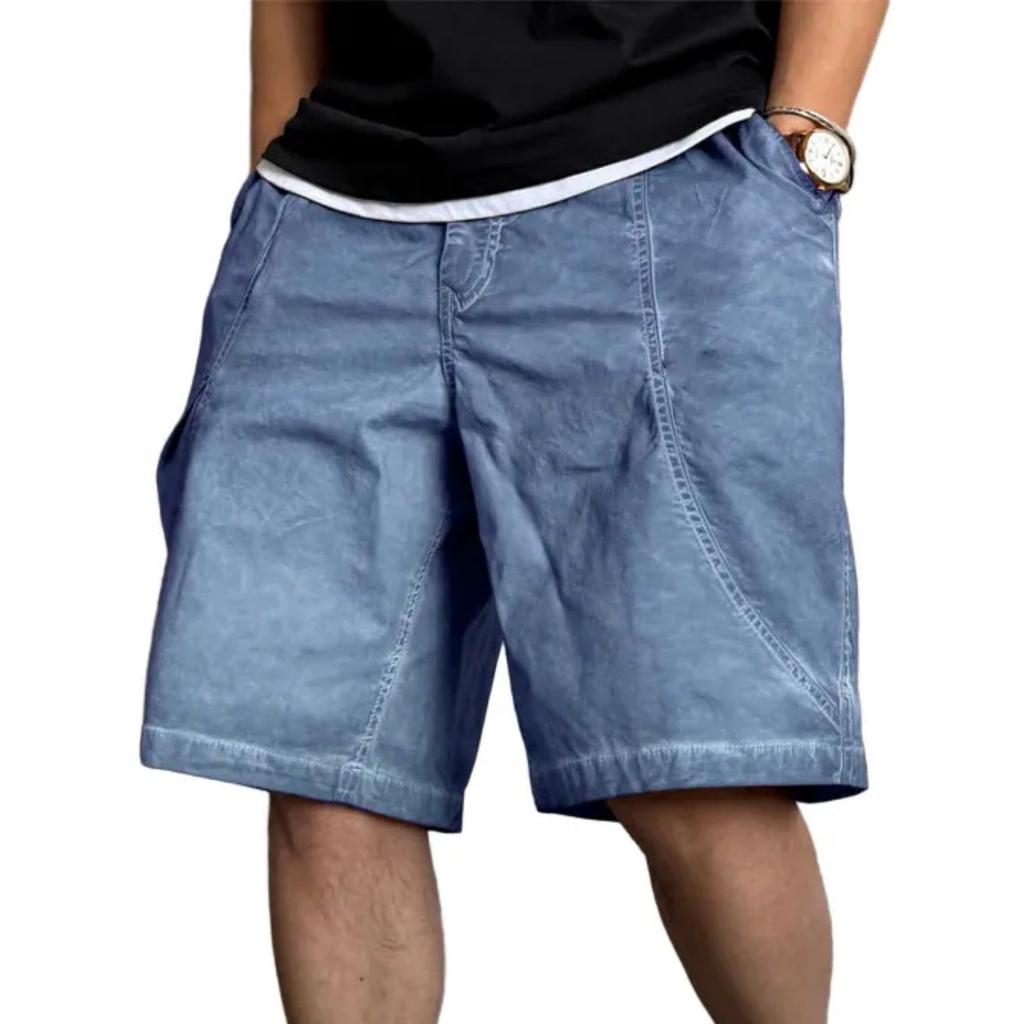 Men's Fashionable Casual Washed And Distressed Five-inch Length Sports Shorts