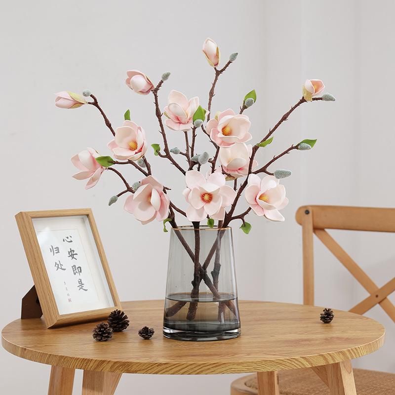 Small Magnolia Fake Flower Chinese Home Wedding Decoration Floor Flower Arrangement Ornament Simulation Flower