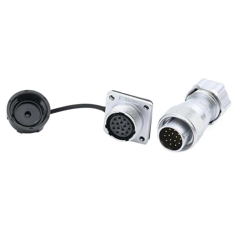 WEIPU WS20 TP+Z M20 Industrial Power Aviation Plug Socket Waterproof Connector 2 3 4 5 6 7 9 12 Pin Screw Lock Panel Connectors