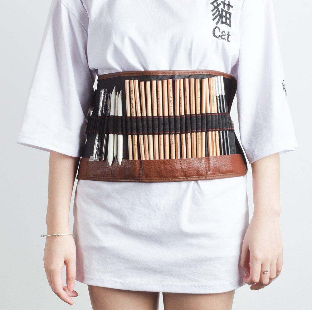 Professional Sketching Drawing Art Tool Kit with Graphite Charcoal Paper Erasable and Craft Knife Includes Canvas Rolling 29-Piece & Pencils, Pencils,