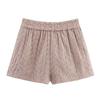 Kaslead New Women clothes Western Style Hollow Embroidery Laminated Top Shorts 0666099 8073286