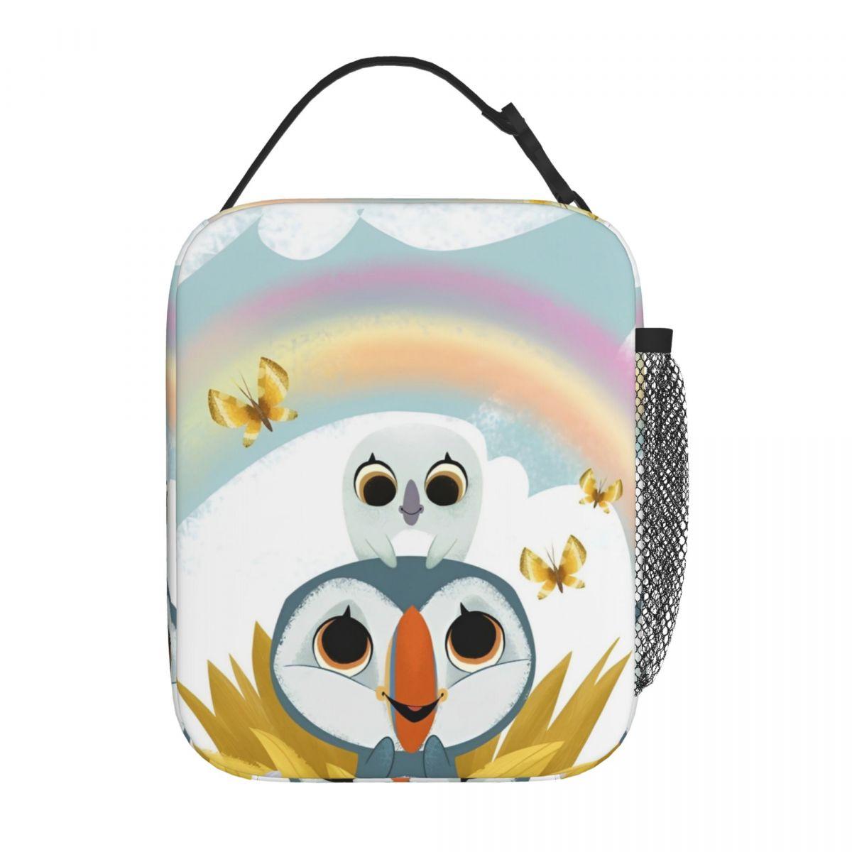 

Скеля Паффін та нові друзі Ізольована сумка для ланчу Контейнери для їжі Сумки Портативний охолоджувач Термо ланч-бокси для школи офісу 26x21x11CM