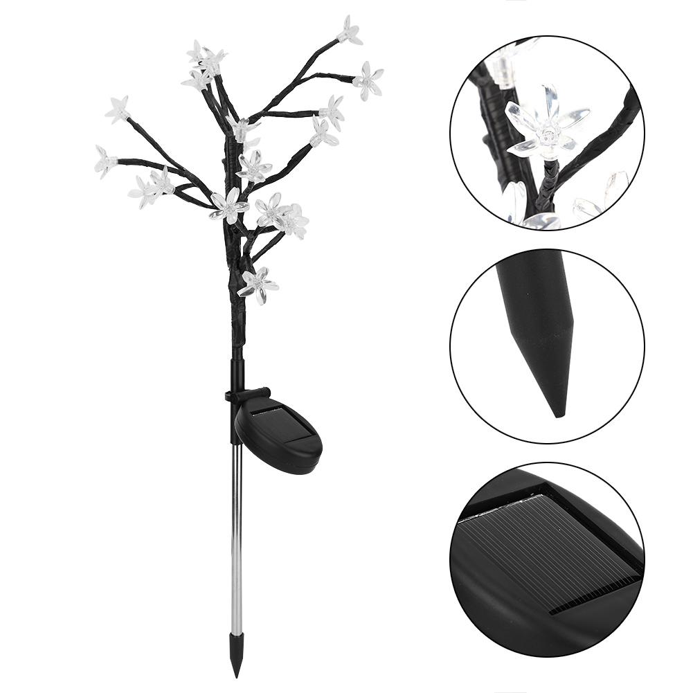 Solar Powered 20LED Lawn Light Warm Peach Tree Lamp for Outdoor Garden Road Courtyard