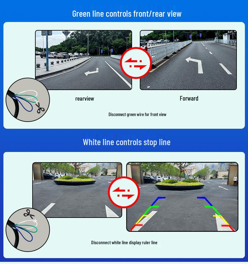 High-Definition Night Vision Rearview Camera for Toyota Camry with Wide-Angle and Reversing Features