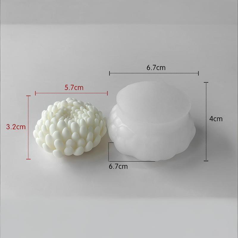 Moule Bougie Fleur de Chrysanthème en Silicone pour Diffuseur en Plâtre Fabrication de Savon Moule Flexible pour Artisanat Fait Maison et Décoration Intérieure