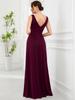 Ever-Pretty Women's Side Slit Double V-Neck Sleeveless Maxi Evening Gowns Party Dress