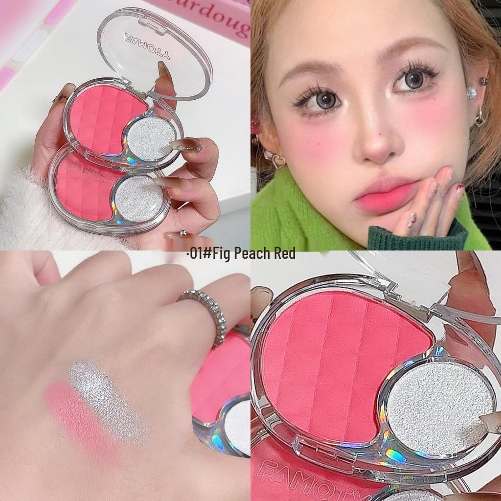 Soft Mist All-in-One Palette: Blush, Highlight, Brighten, Matte Shadow, Concealer & 3D Contour - Perfect for Students and Parties.