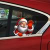 Santa Waving Hand Decal,3D Self-Adhesive Vinyl Sticker for Christmas, Polyvinyl Chloride Car & Window Cling, Suitable for Glass, Metal, Ceramic