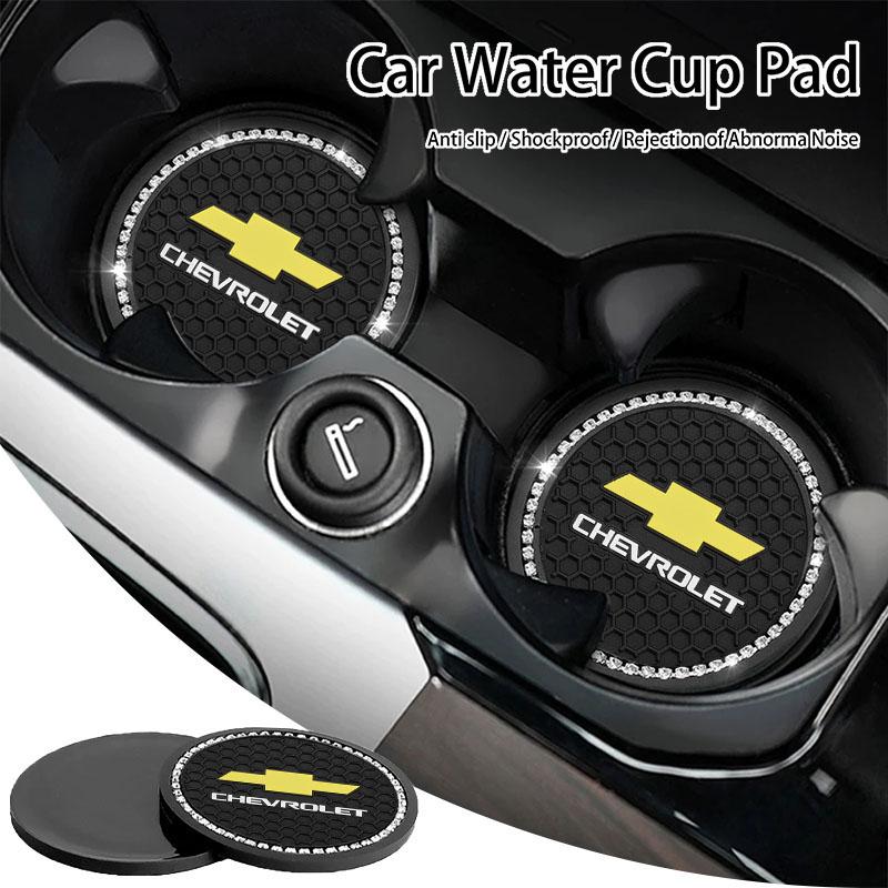 2Pcs Car Interior Coaster Water Cup Non-Slip Pad Silicone For Chevrolet Cruze Malibu Colorado Suburban Equinox Blazer Trax Spark  LZ3
