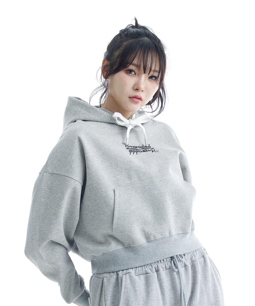 Crsd Lettering Crop Hoodie