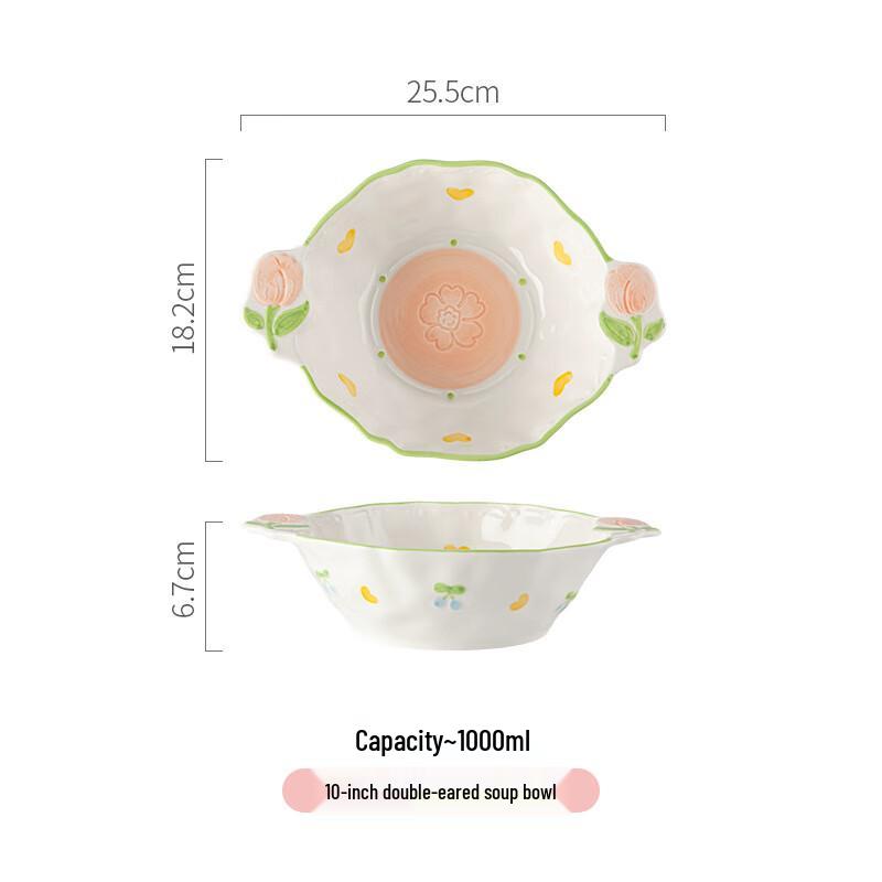

Суповые миски ZISIZ 10 дюймов с двумя ручками