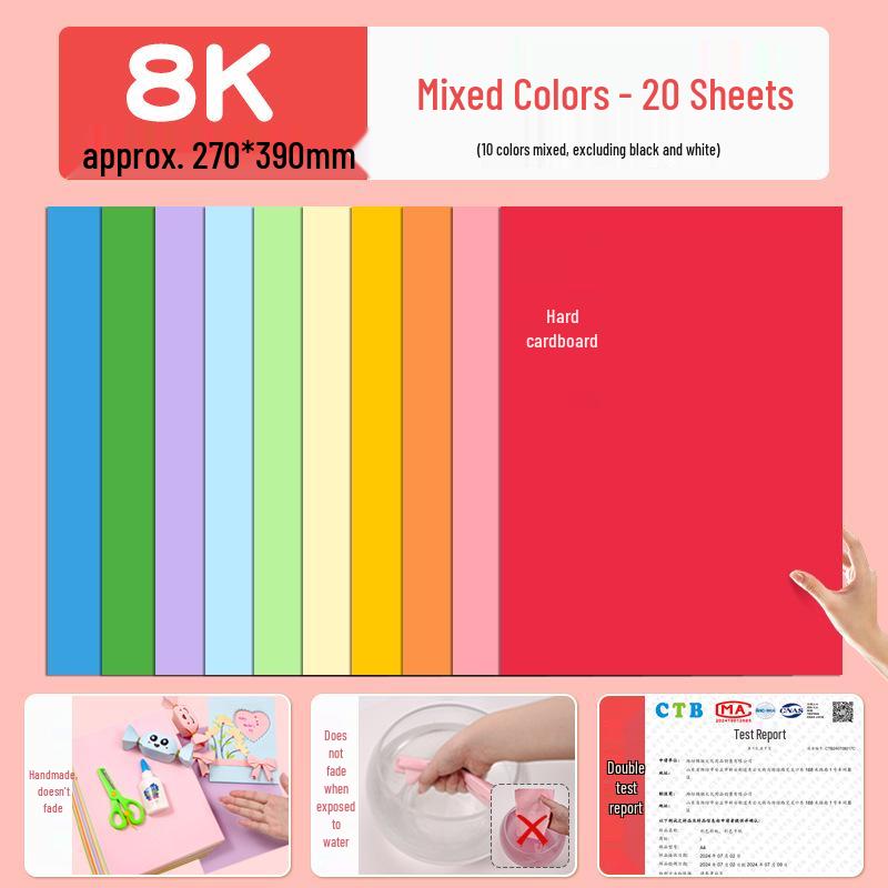 Macaron barevný karton A3/A4 4K/8K Origami papír pro studenty a pop-up knihy